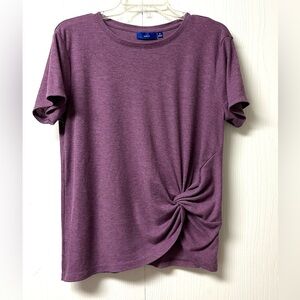 Apt. 9 Plum Twist Short Sleeve Knit Top